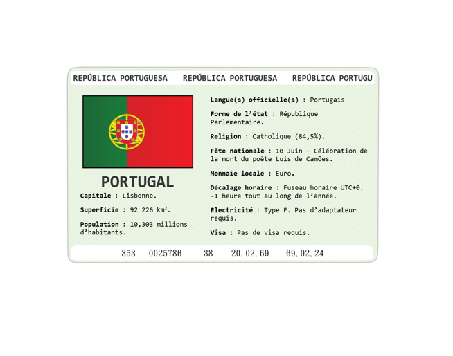 carte identite pour portugal carte identite pour portugal